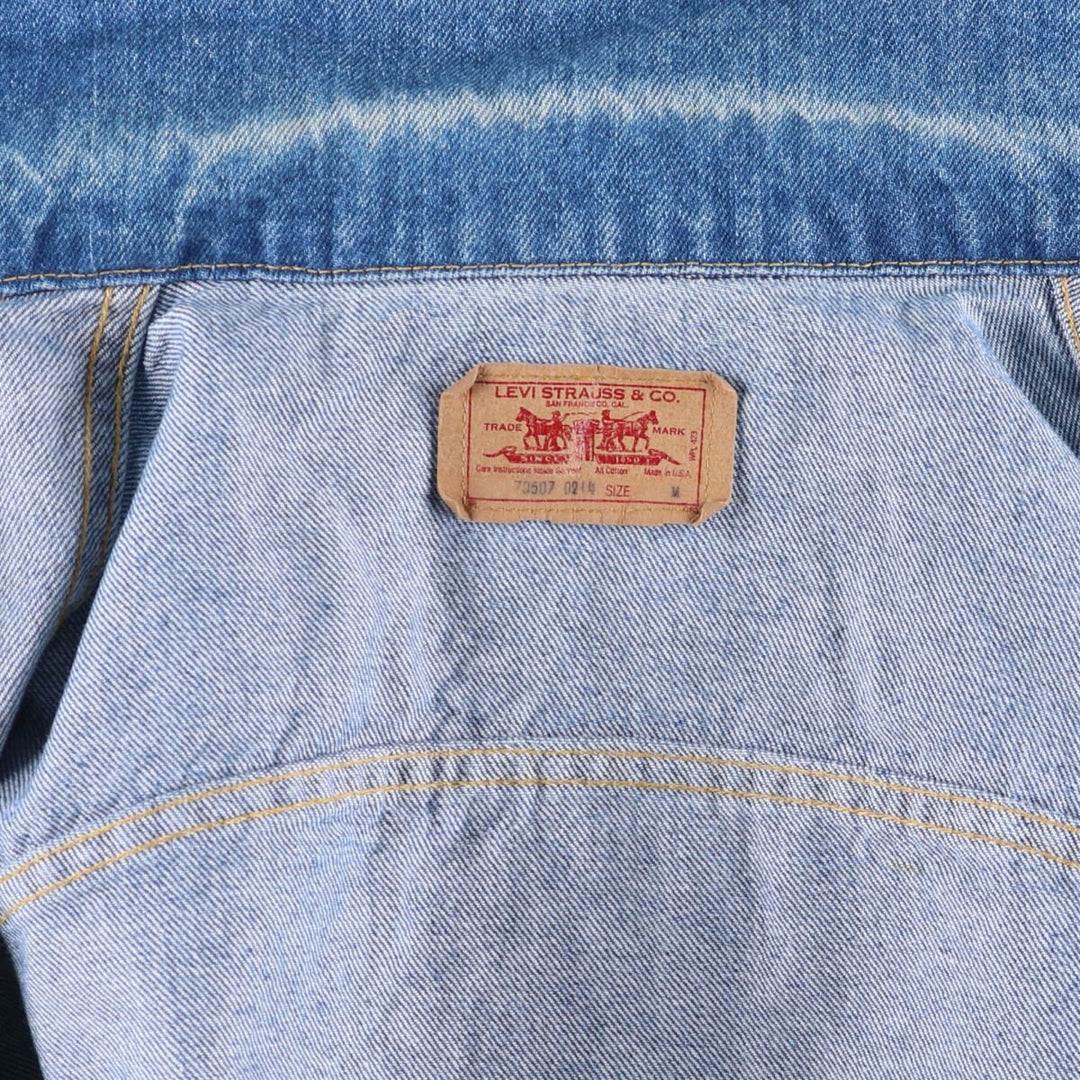 90'S Levi's 70507-0214 denim jacket, denim jacket, made in USA, men's size M, vintage /eaa521521