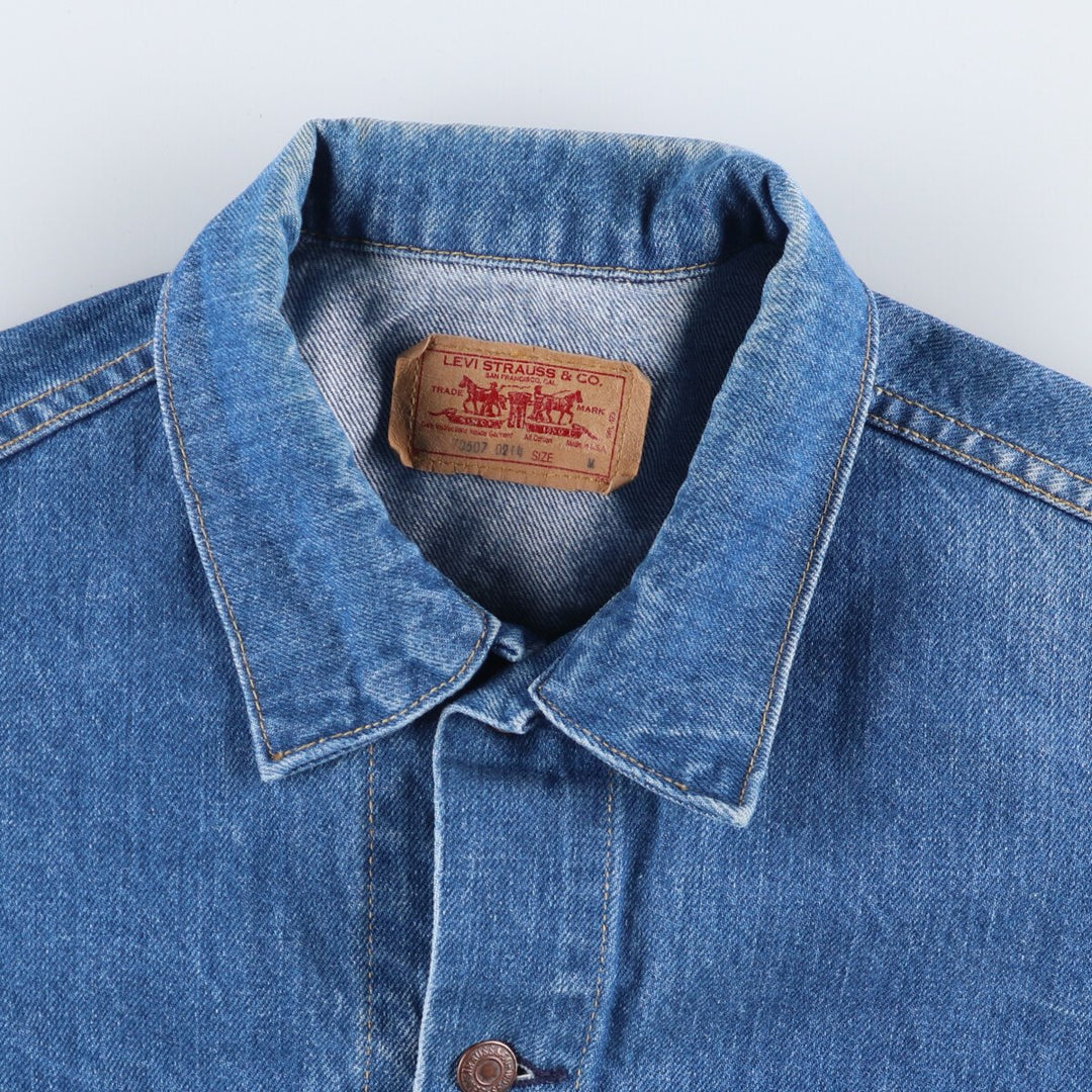 90'S Levi's 70507-0214 denim jacket, denim jacket, made in USA, men's size M, vintage /eaa521521