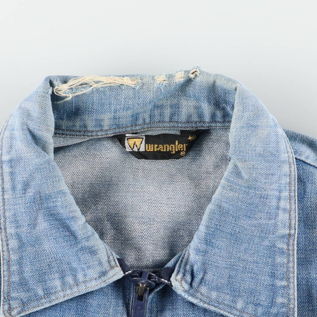 70s~80'S Wrangler Denim Zip-up Blouson Men's M Size Vintage /eaa521523