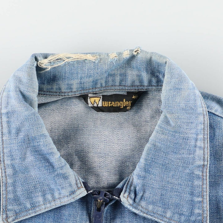 70s~80'S Wrangler Denim Zip-up Blouson Men's M Size Vintage /eaa521523
