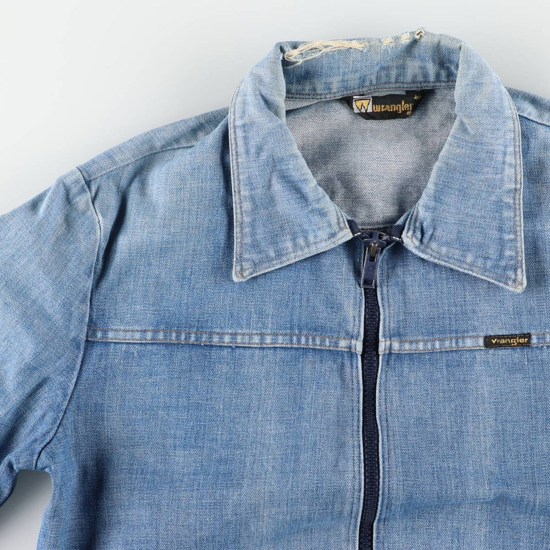 70s~80'S Wrangler Denim Zip-up Blouson Men's M Size Vintage /eaa521523
