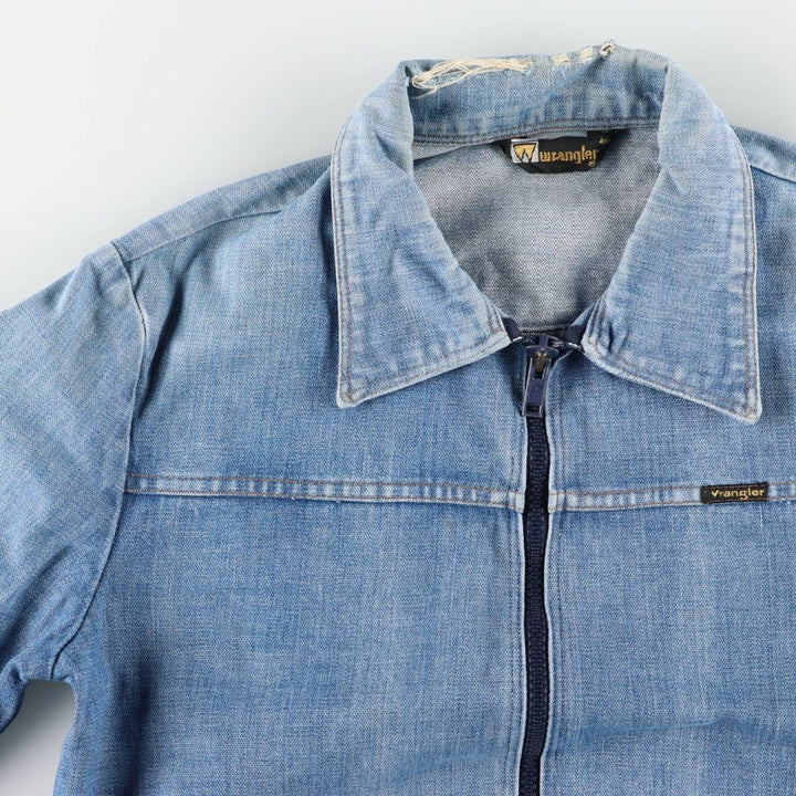 70s~80'S Wrangler Denim Zip-up Blouson Men's M Size Vintage /eaa521523