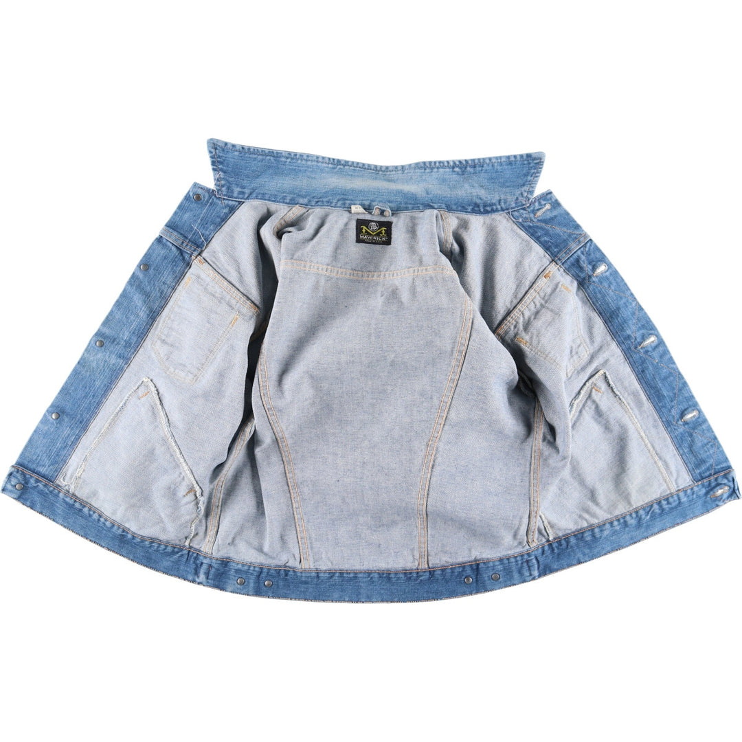 70'S Maverick denim jacket, denim jacket, made in USA, men's size L, vintage /eaa521525