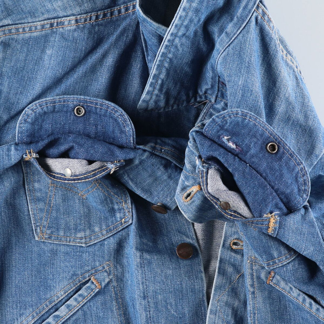 70'S Maverick denim jacket, denim jacket, made in USA, men's size L, vintage /eaa521525