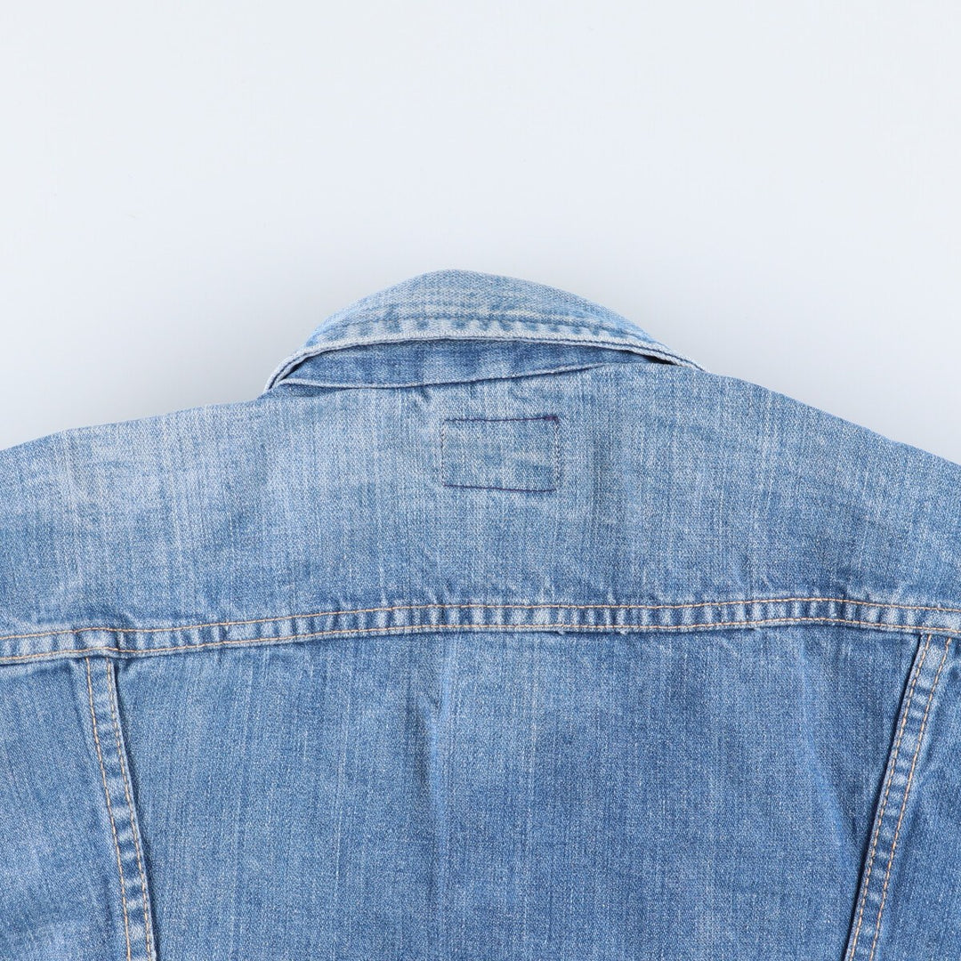 70'S Maverick denim jacket, denim jacket, made in USA, men's size L, vintage /eaa521525