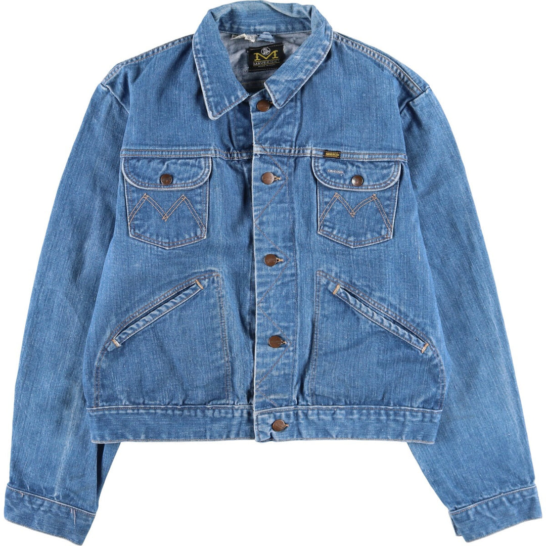 70'S Maverick denim jacket, denim jacket, made in USA, men's size L, vintage /eaa521526