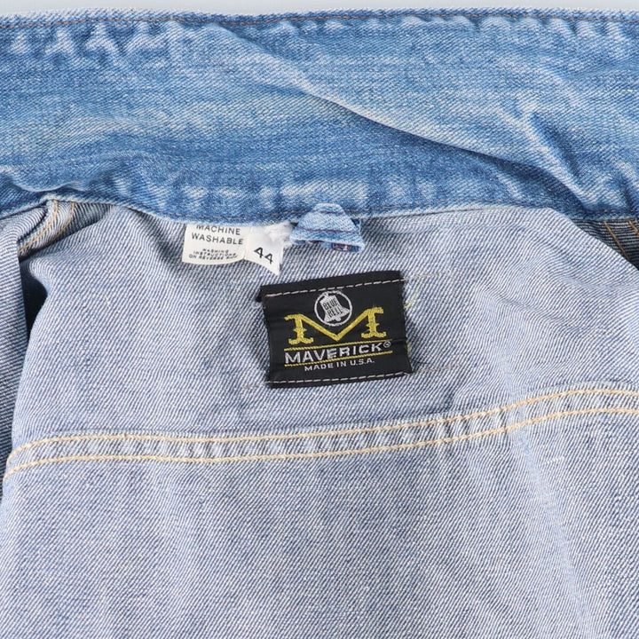 70'S Maverick denim jacket, denim jacket, made in USA, men's size L, vintage /eaa521526