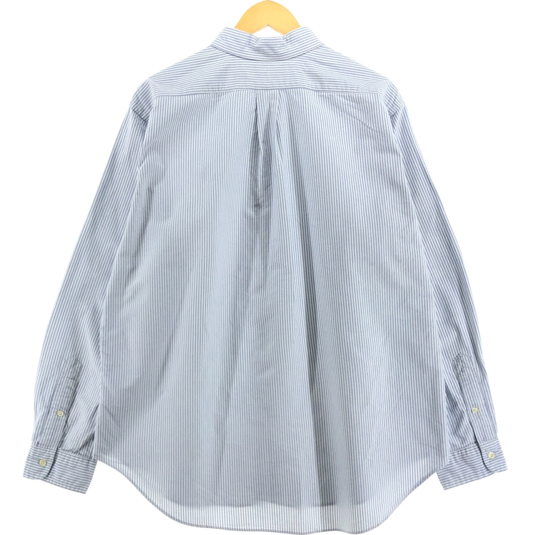 Ralph Lauren Classic Fit Long Sleeve Button Down Striped Shirt Men's XL cotton Blue type light blue Vintage Second Hand