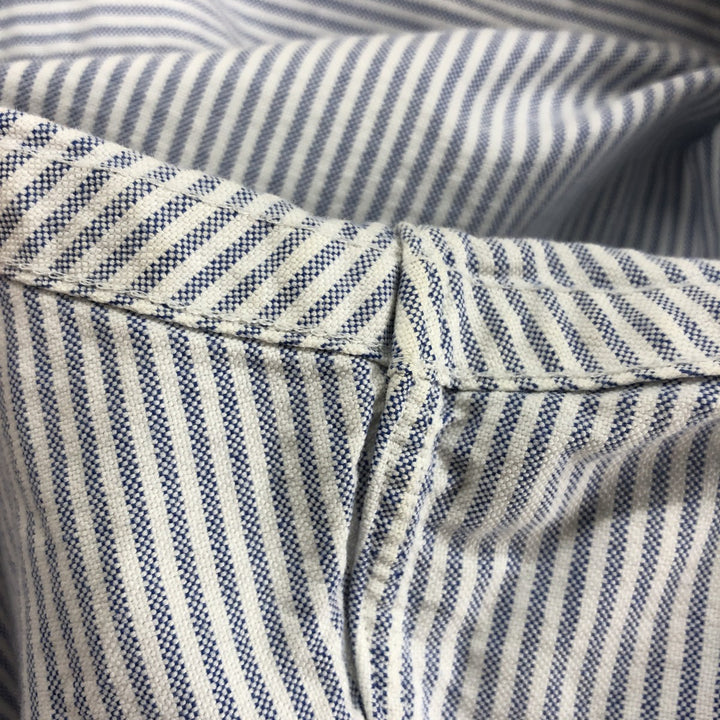 Ralph Lauren Classic Fit Long Sleeve Button Down Striped Shirt Men's XL cotton Blue type light blue Vintage Second Hand