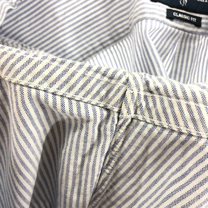 Ralph Lauren Classic Fit Long Sleeve Button Down Striped Shirt Men's XL cotton Blue type light blue Vintage Second Hand