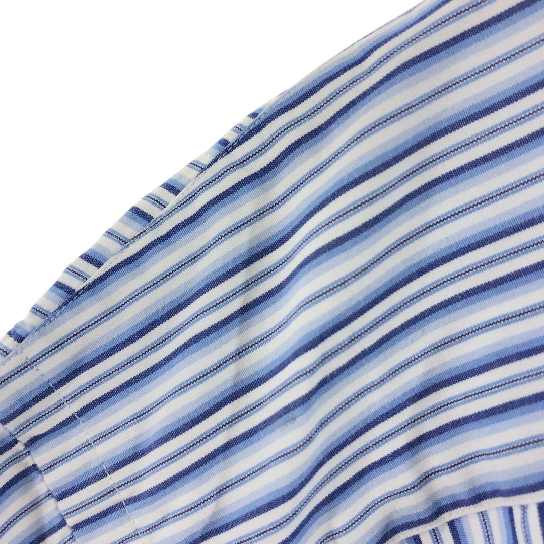 Ralph Lauren BLAKE long sleeve button-down striped shirt, men's size XL cotton blue type Vintage Second Hand