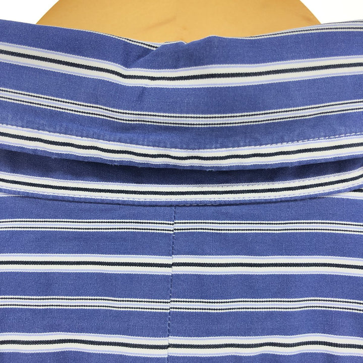 Ralph Lauren CUSTOM FIT long sleeve button down striped shirt men's size L cotton blue type Vintage Second Hand