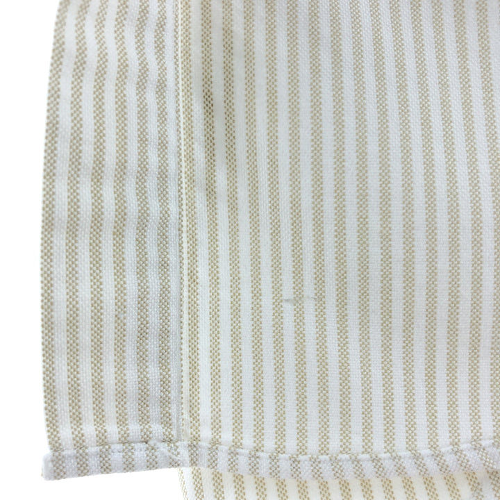 Ralph Lauren long sleeve button down striped shirt, men's size M cotton Beige type Vintage Second Hand