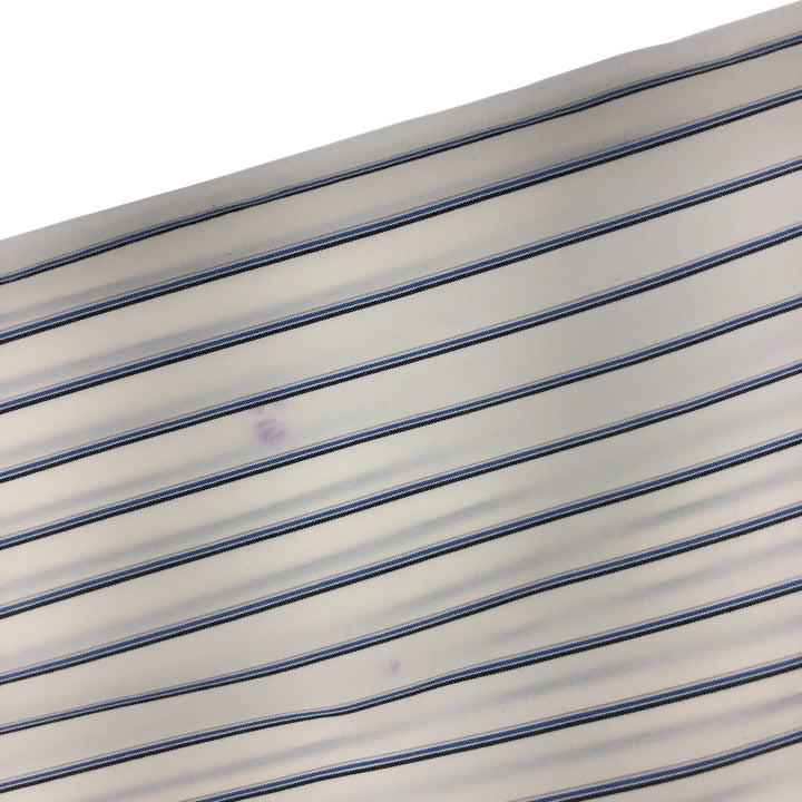 Ralph Lauren MARLOWE long-sleeved button-down striped shirt, men's size L cotton blue type Vintage Second Hand