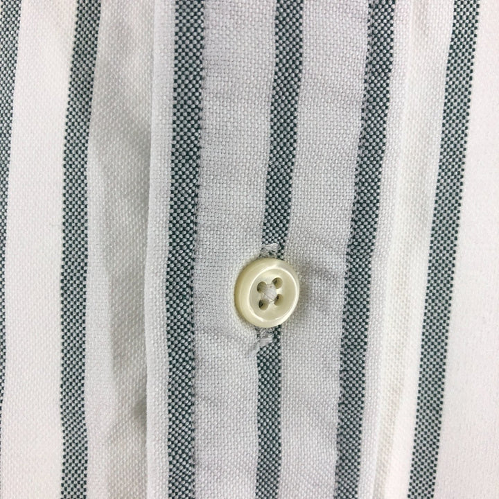 Ralph Lauren YARMOUTH Long Sleeve Button-Down Striped Shirt, Men's XL cotton gray type Vintage Second Hand