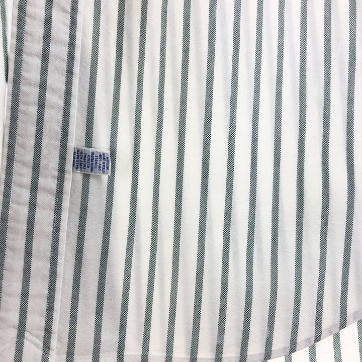 Ralph Lauren YARMOUTH Long Sleeve Button-Down Striped Shirt, Men's XL cotton gray type Vintage Second Hand