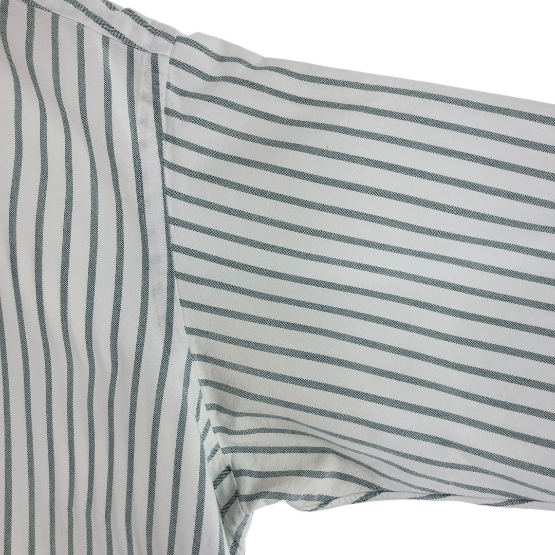 Ralph Lauren YARMOUTH Long Sleeve Button-Down Striped Shirt, Men's XL cotton gray type Vintage Second Hand