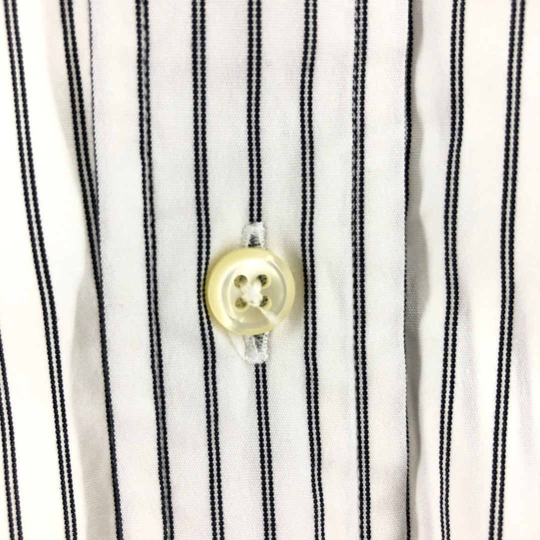 Ralph Lauren Classic Fit Long Sleeve Button Down Striped Shirt, Men's Size L cotton gray type Vintage Second Hand