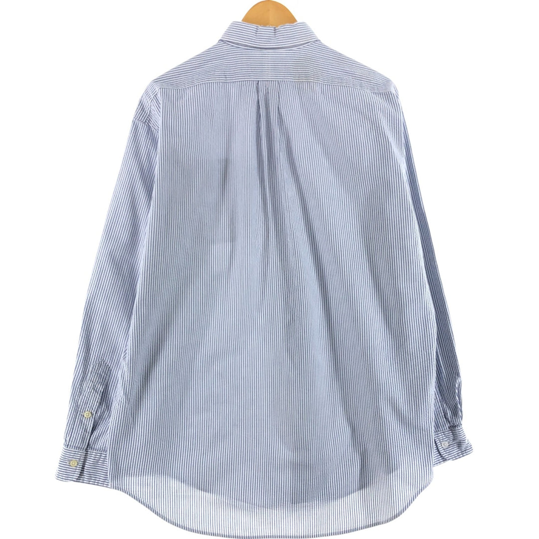 Ralph Lauren CREEK long sleeve button-down striped shirt, men's size L cotton blue type Vintage Second Hand