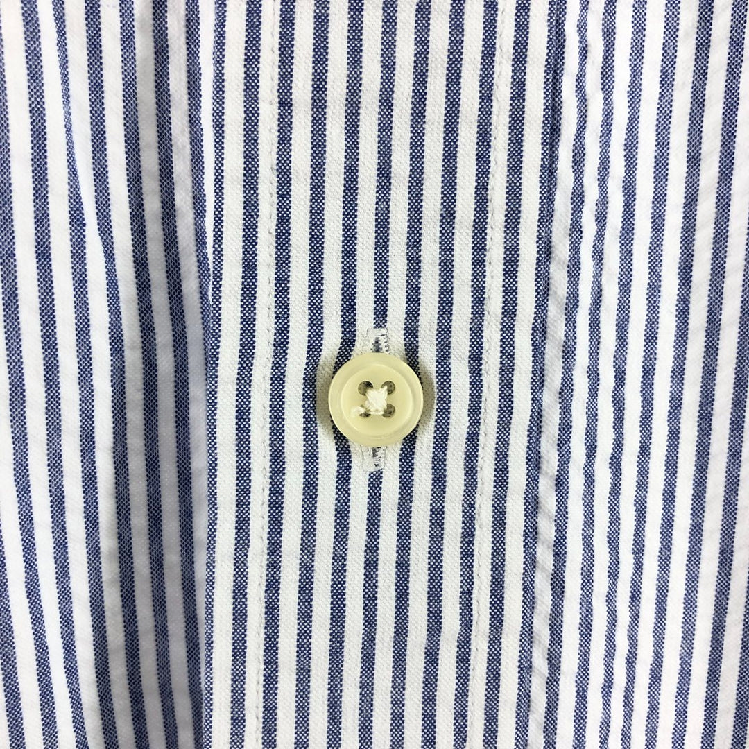 Ralph Lauren CREEK long sleeve button-down striped shirt, men's size L cotton blue type Vintage Second Hand