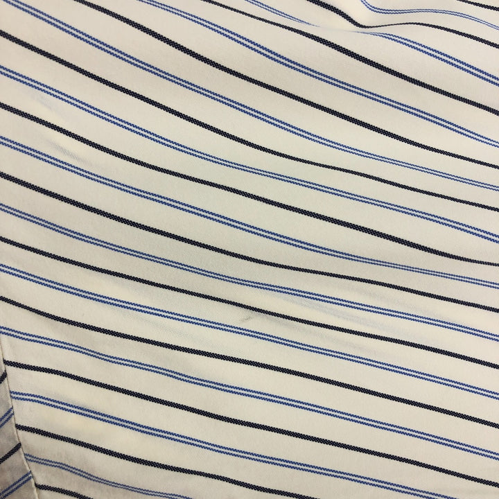 Ralph Lauren CUSTOM FIT long sleeve button down striped shirt men's size L cotton blue type Vintage Second Hand