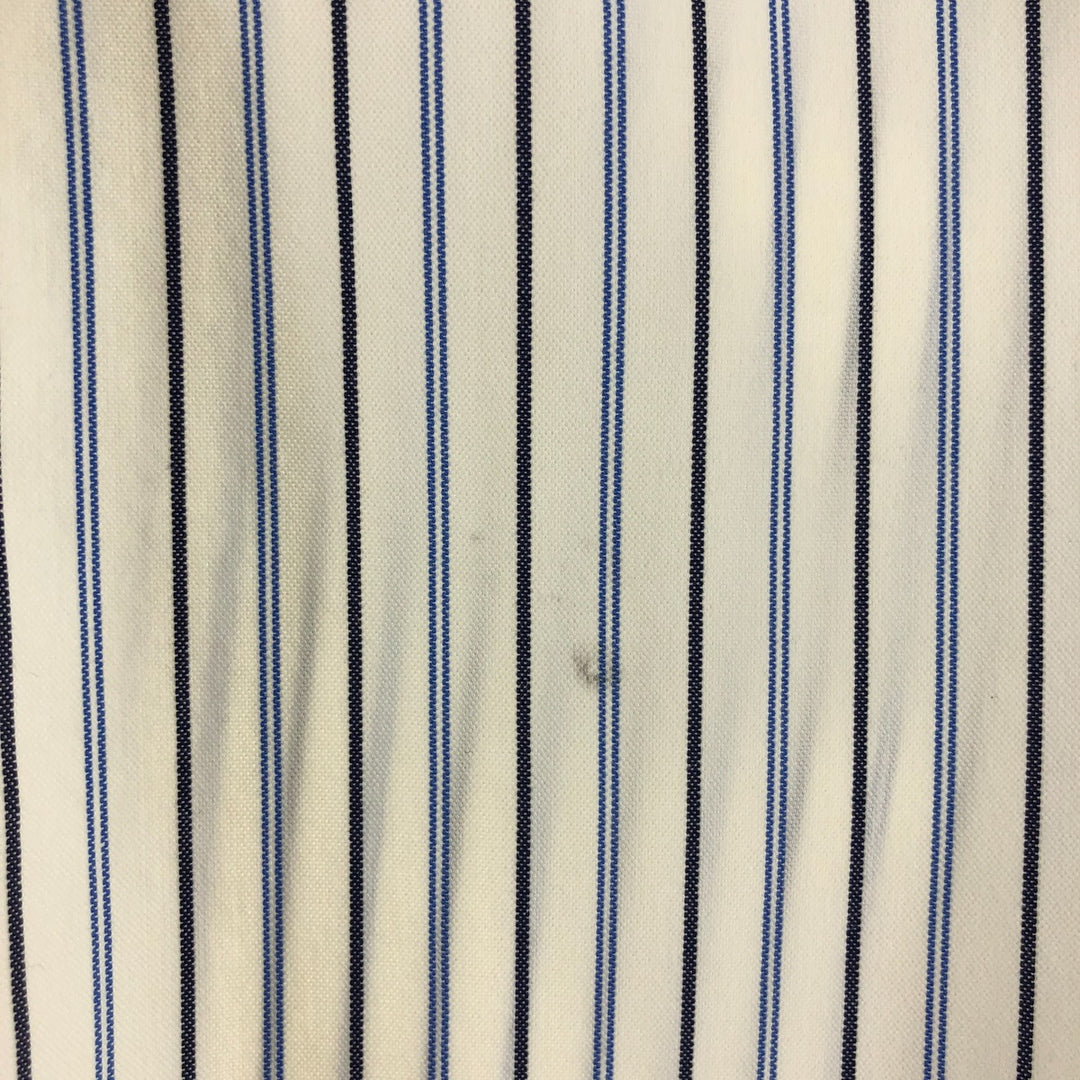Ralph Lauren CUSTOM FIT long sleeve button down striped shirt men's size L cotton blue type Vintage Second Hand