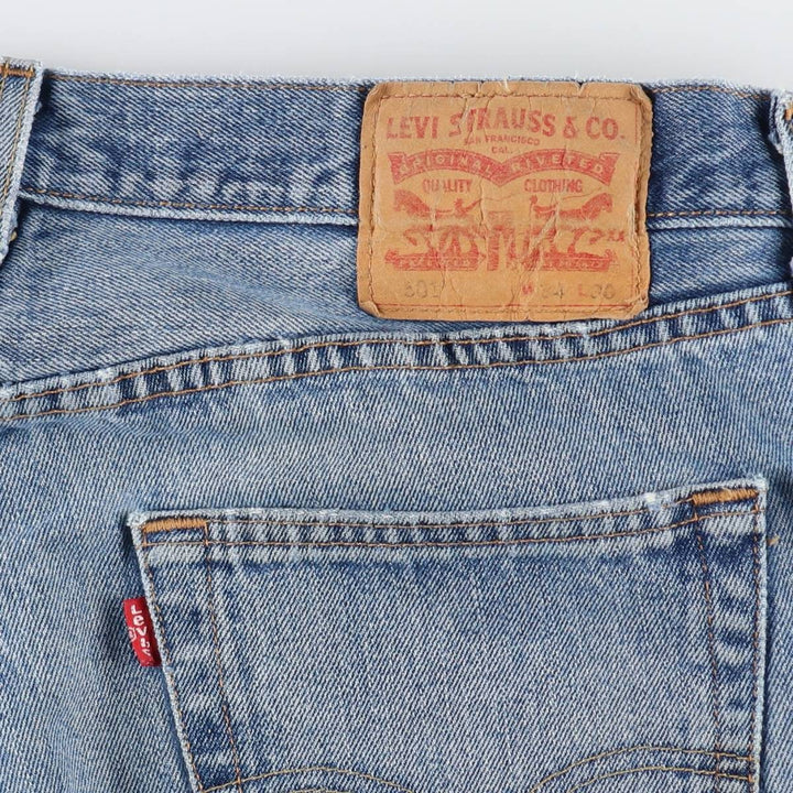 Levi's 501 straight denim pants for men, size W36 cotton Blue type light blue Vintage Second Hand