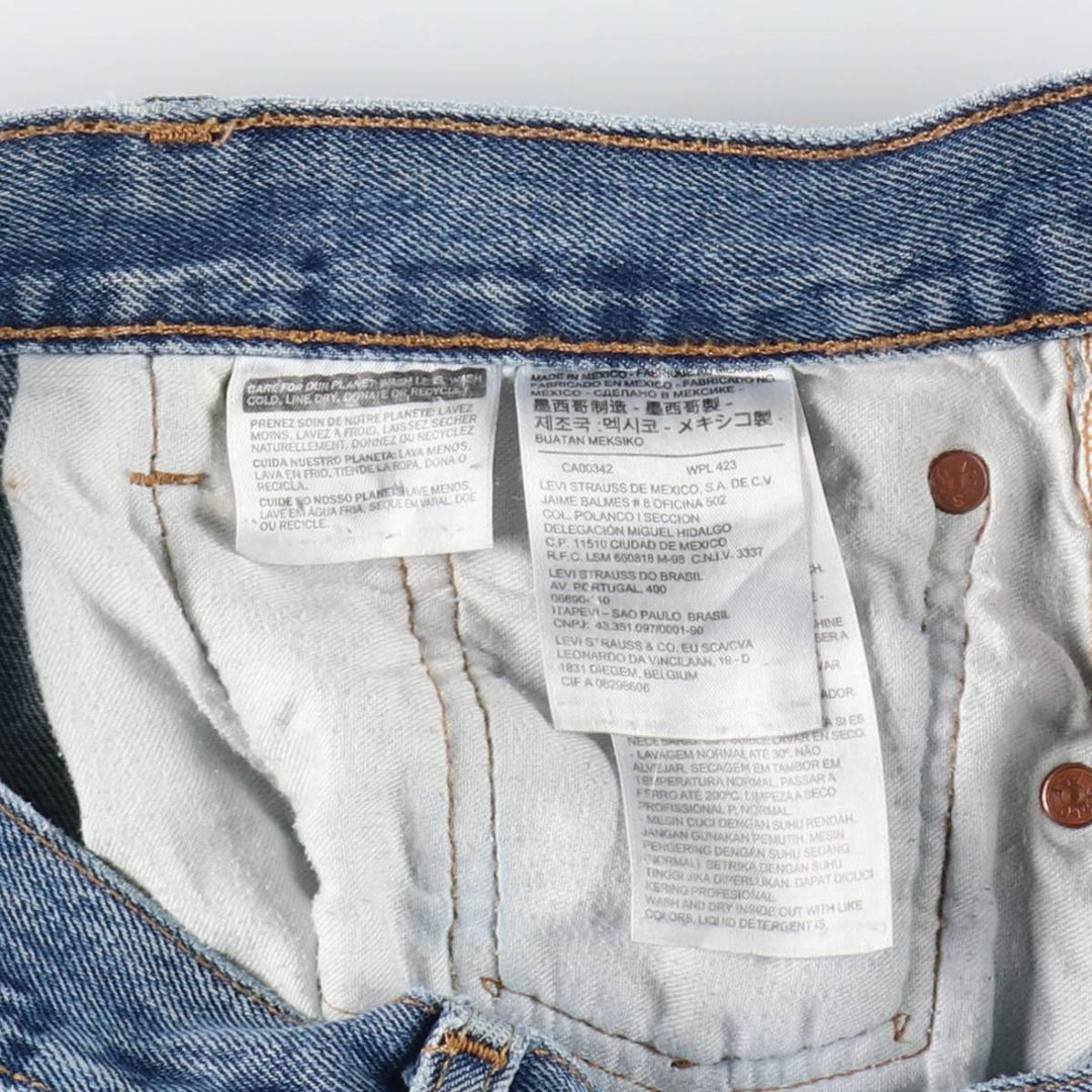 Levi's 501 straight denim pants for men, size W36 cotton Blue type light blue Vintage Second Hand