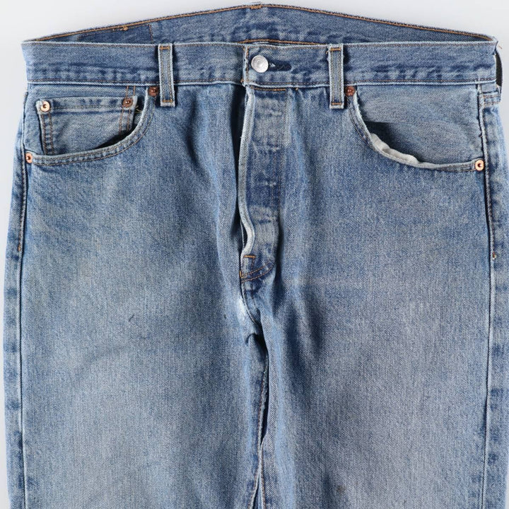 Levi's 501 straight denim pants for men, size W36 cotton Blue type light blue Vintage Second Hand