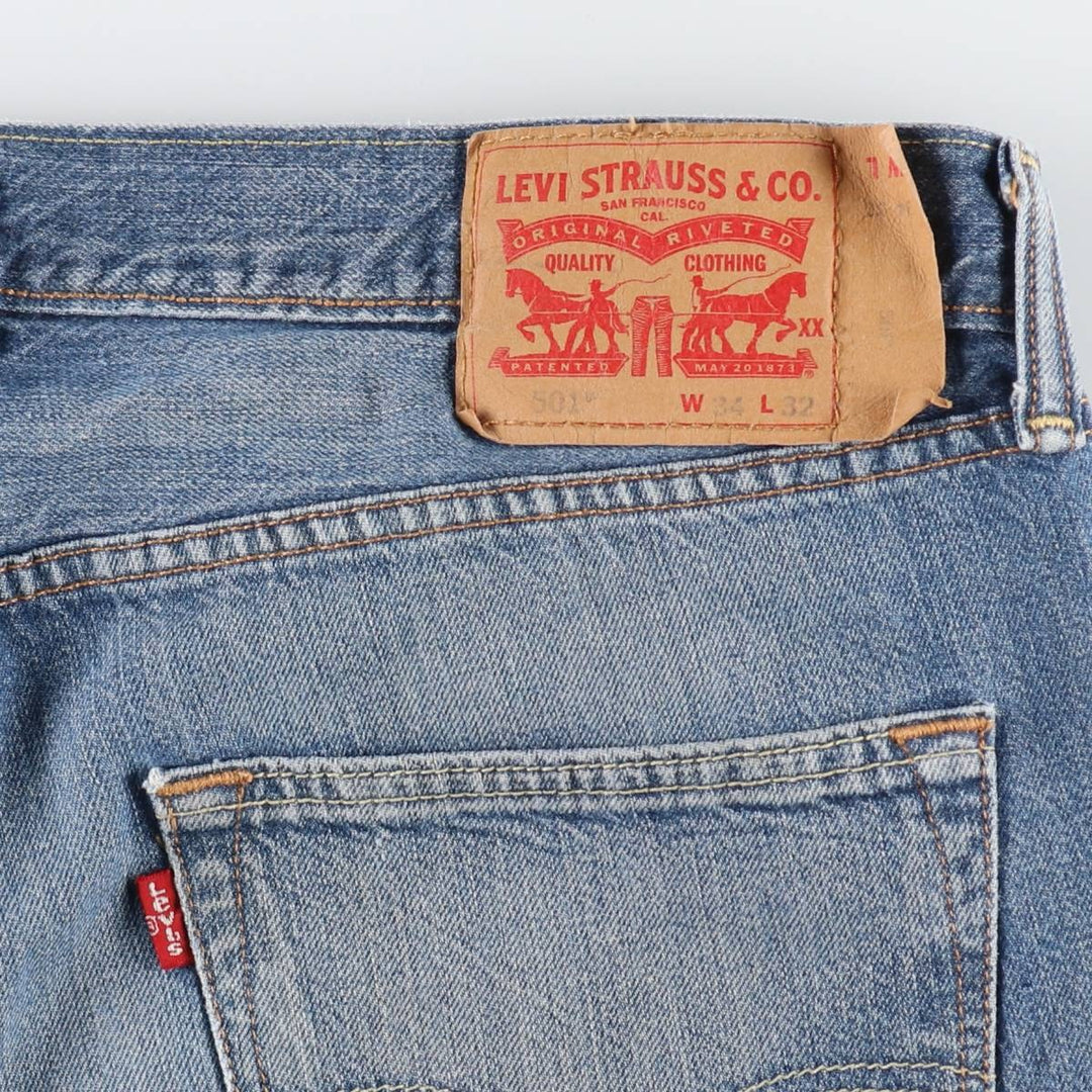 Levi's 501 straight denim pants for men, size W36 cotton blue type Vintage Second Hand