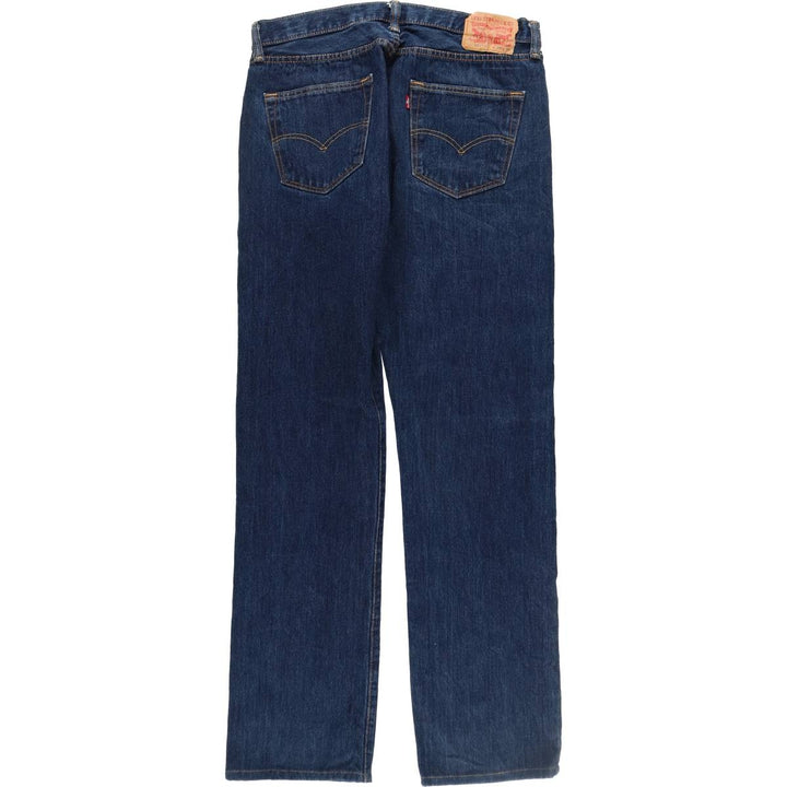 Dark navy Levi's 501 Euro model straight denim pants, men's size W34 cotton blue type Vintage Second Hand