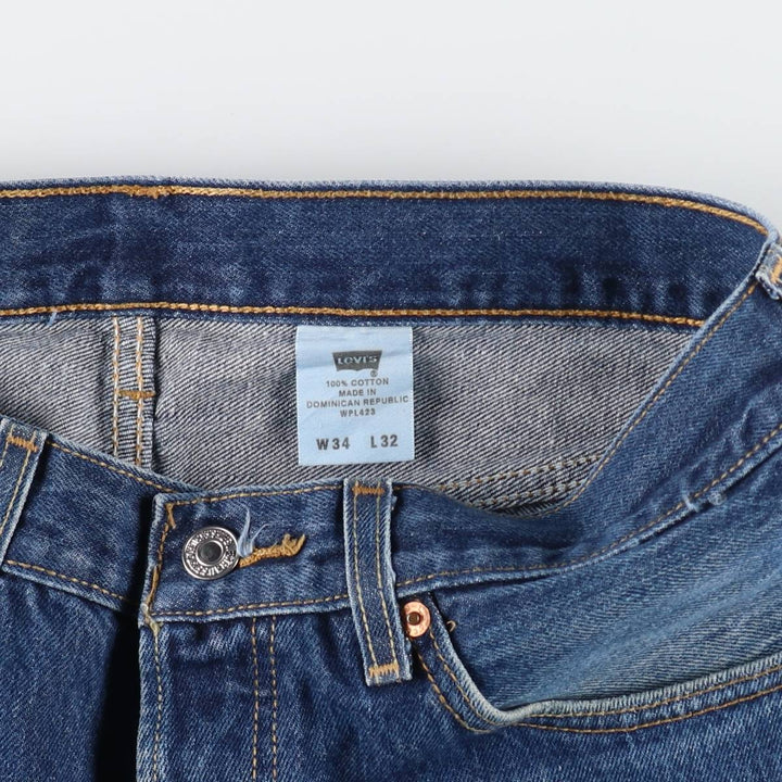 Levi's 501 straight denim pants for men, size W33 cotton blue type Vintage Second Hand