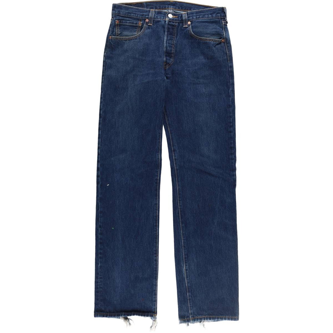 Levi's 501 straight denim pants for men, size W33 cotton blue type Vintage Second Hand