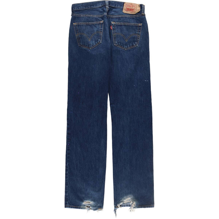 Levi's 501 straight denim pants for men, size W33 cotton blue type Vintage Second Hand