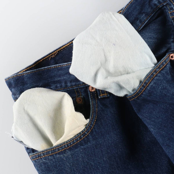 Levi's 501 straight denim pants for men, size W33 cotton blue type Vintage Second Hand