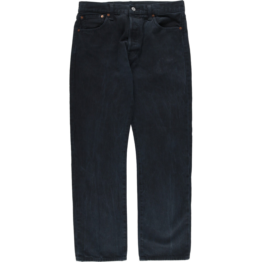 Levi's 501 Black Denim Straight Denim Pants for Men, W33 equivalent cotton black type Vintage Second Hand