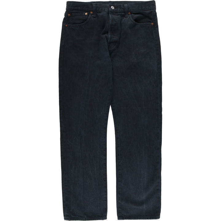 Levi's 501 Black Denim Straight Denim Pants for Men, W33 equivalent cotton black type Vintage Second Hand