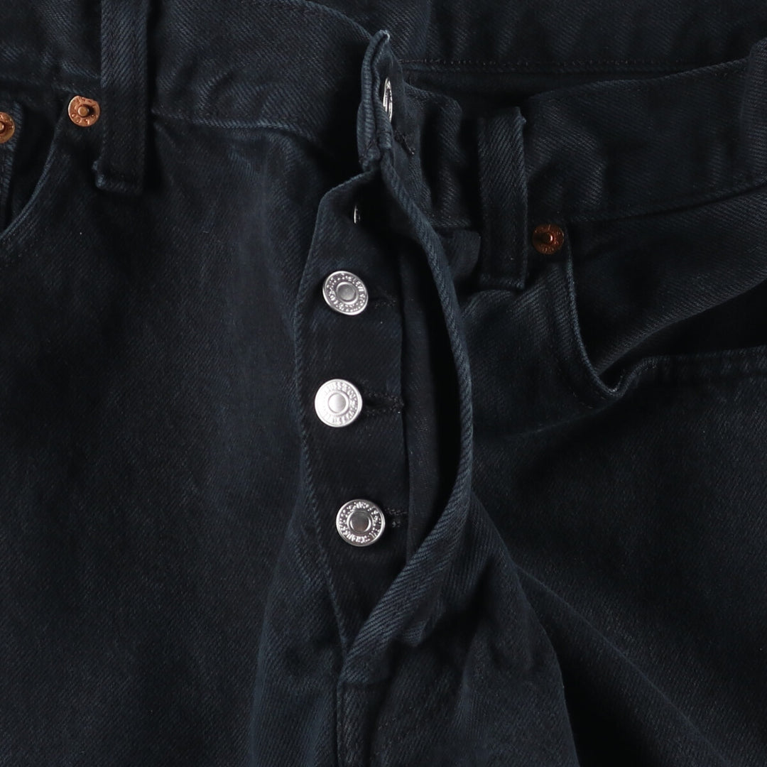 Levi's 501 Black Denim Straight Denim Pants for Men, W33 equivalent cotton black type Vintage Second Hand