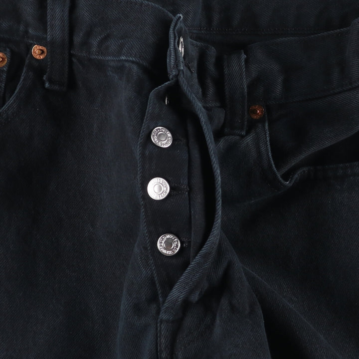 Levi's 501 Black Denim Straight Denim Pants for Men, W33 equivalent cotton black type Vintage Second Hand