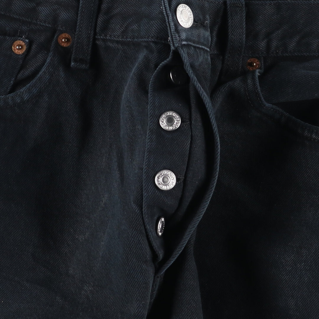 Levi's 501 Euro Model Black Denim Straight Denim Pants, Men's Size W33 cotton black type Vintage Second Hand