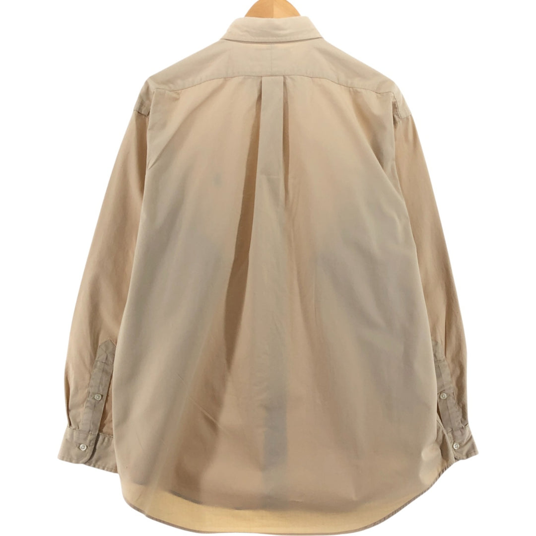 Ralph Lauren BLAKE long sleeve button down shirt, men's size L cotton Beige type Vintage Second Hand