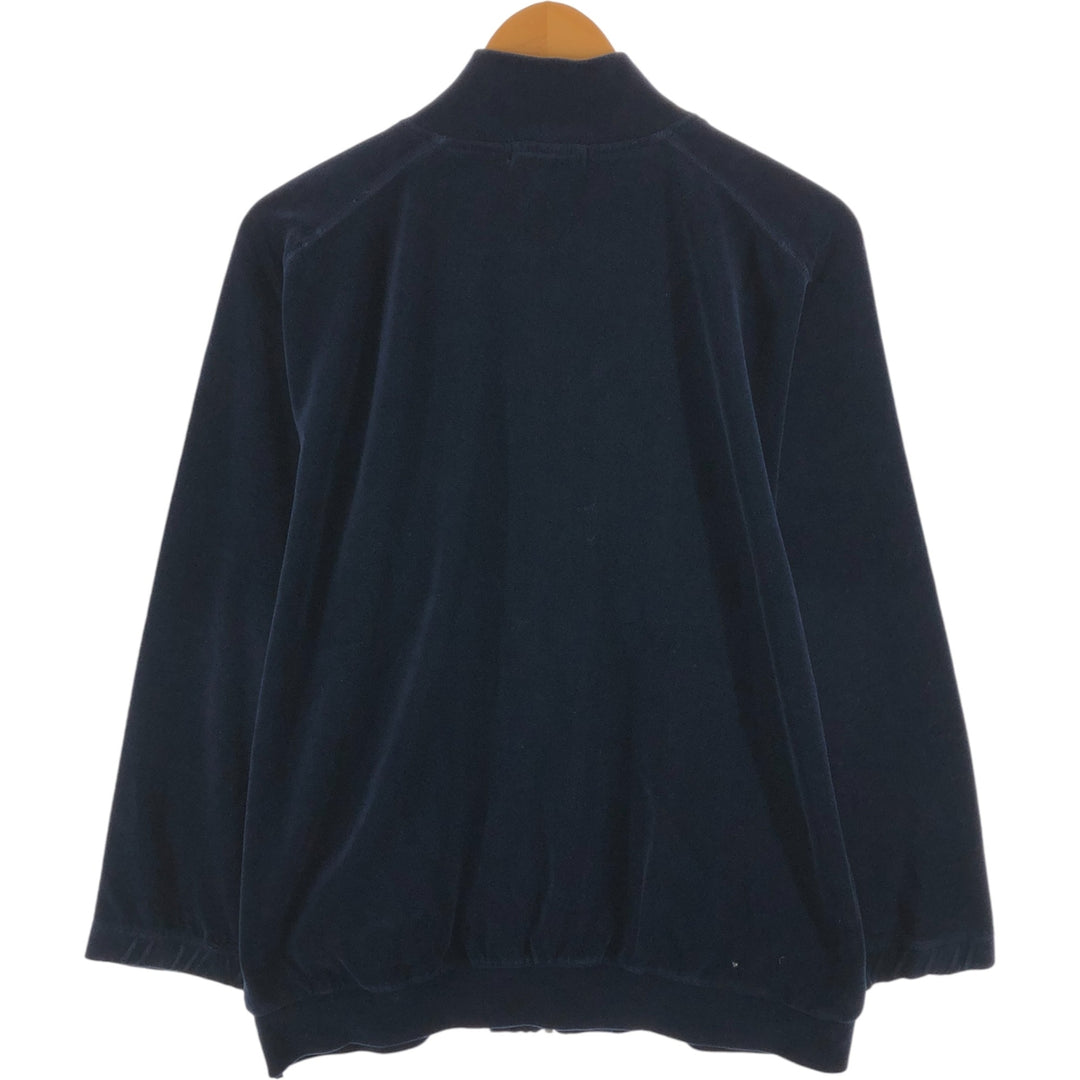 REGINA PORTER Velour Jacket, Women's Size M cotton navy blue type Vintage Second Hand