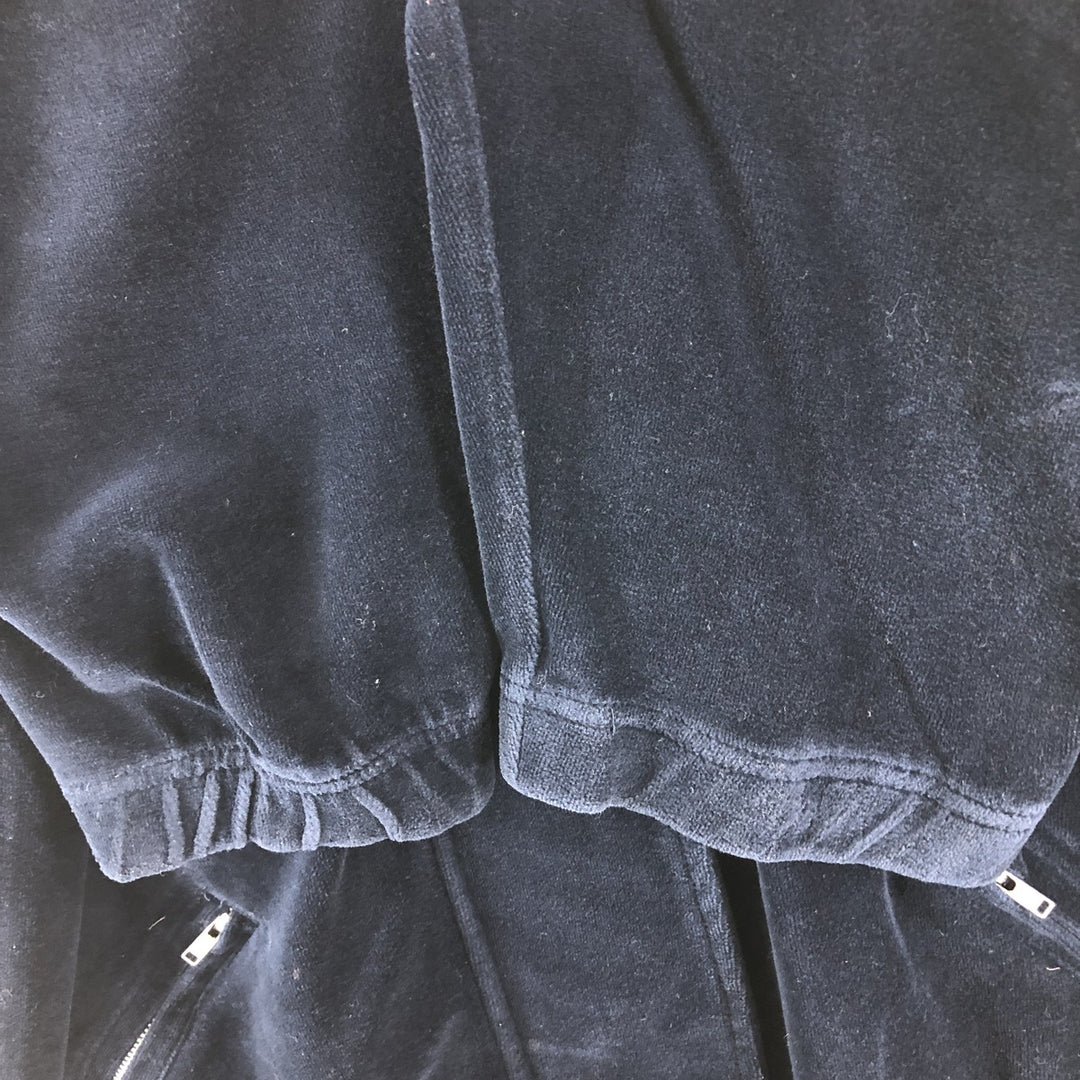 REGINA PORTER Velour Jacket, Women's Size M cotton navy blue type Vintage Second Hand