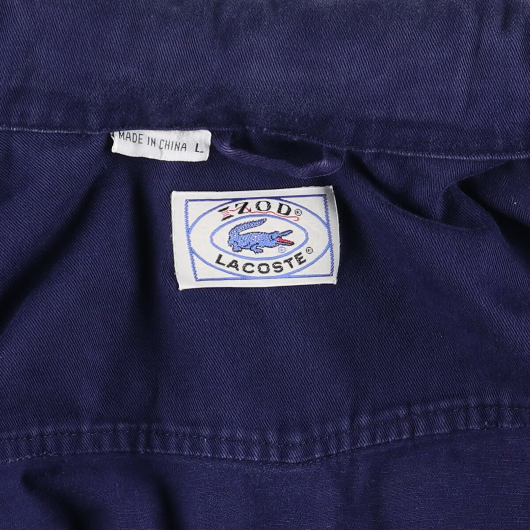 Vintage 70s-80'S Lacoste cotton jacket, size L, men's cotton navy blue type Vintage Second Hand