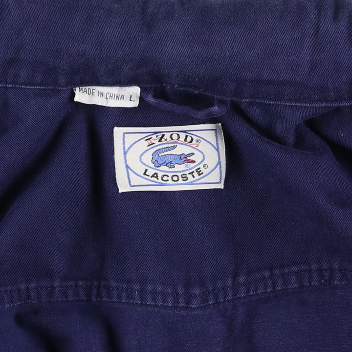 Vintage 70s-80'S Lacoste cotton jacket, size L, men's cotton navy blue type Vintage Second Hand