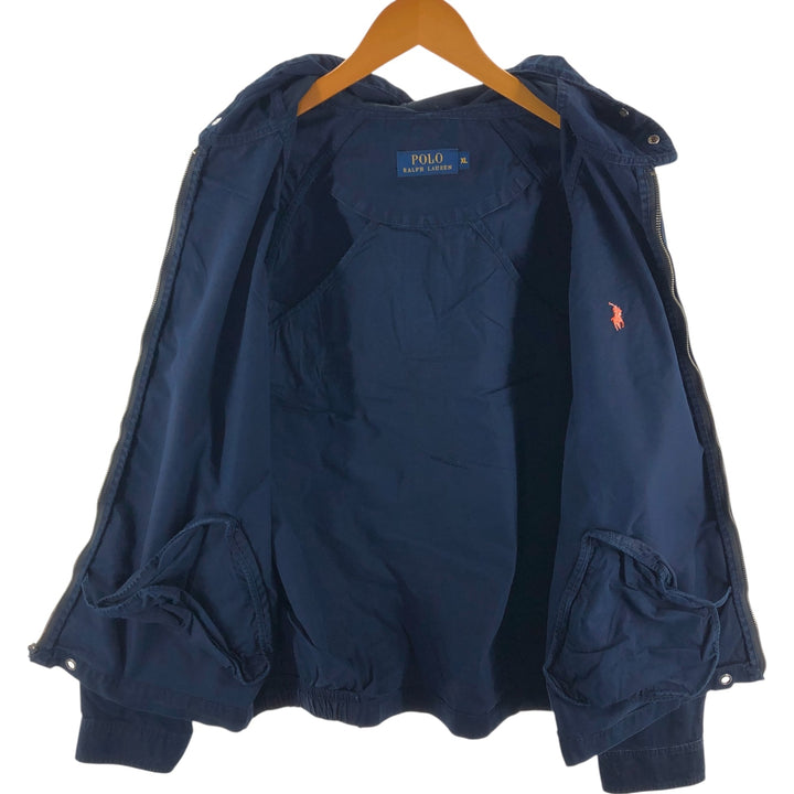Ralph Lauren POLO RALPH LAUREN cotton hoodie, men's XL size cotton navy blue type Vintage Second Hand
