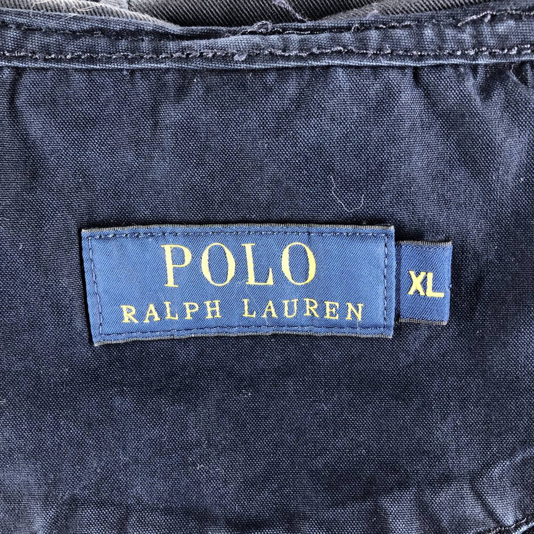 Ralph Lauren POLO RALPH LAUREN cotton hoodie, men's XL size cotton navy blue type Vintage Second Hand