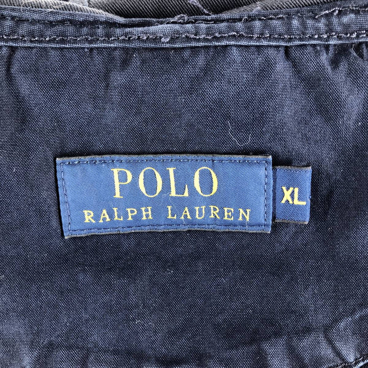 Ralph Lauren POLO RALPH LAUREN cotton hoodie, men's XL size cotton navy blue type Vintage Second Hand