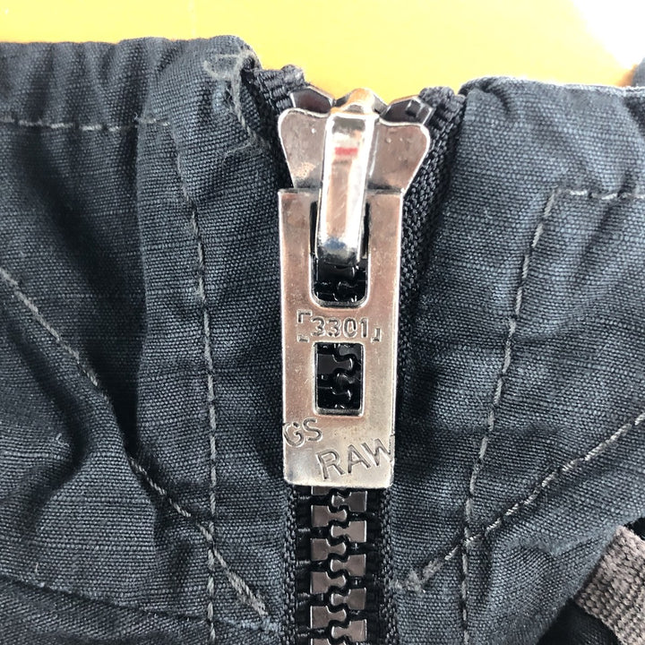 G-STAR RAW Multi-Pocket Hooded Military Jacket, Men's Size L cotton black type Vintage Second Hand