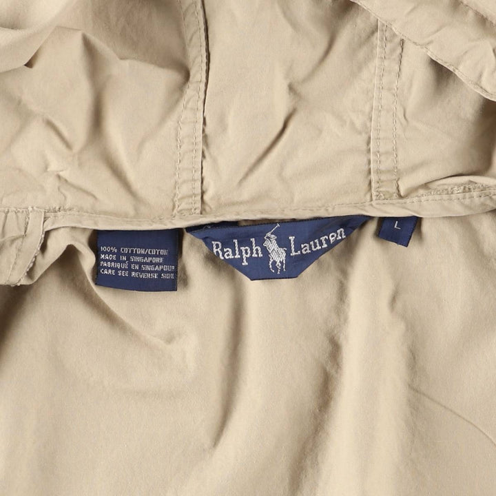 Ralph Lauren cotton hoodie, size L, men's cotton Beige type Vintage Second Hand